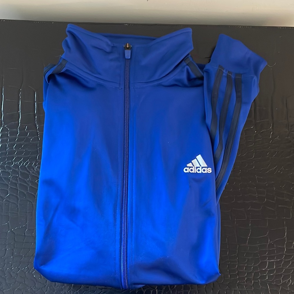 MEN’S ADIDAS BLUE ZIP-UP